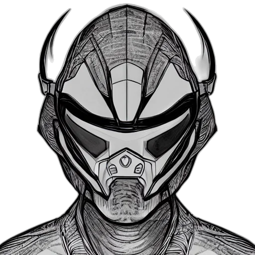 mask, face, robot, comic book art transparent PNG cut-out