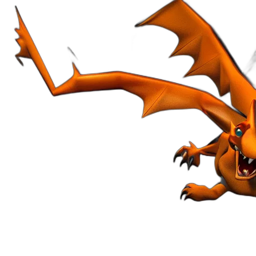 dragon, creature, animal, staff, 3d render, concept art, fantasy art, pixel art transparent PNG cut-out
