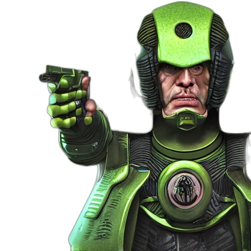 robot, weapon, concept art, 3d render transparent PNG cut-out
