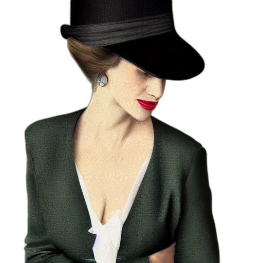 hat, dress, jewelry, jacket, photorealistic, oil painting, 3d render, concept art transparent PNG cut-out