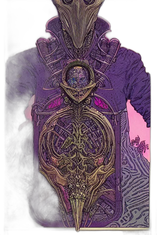 jacket, mask, dress, sword, concept art, fantasy art, comic book art, cyberpunk transparent PNG cut-out