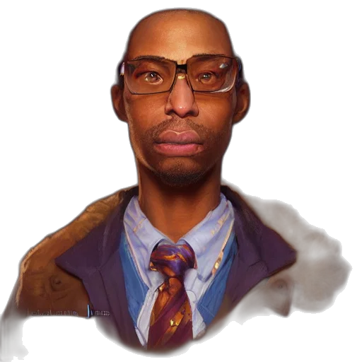 jacket, staff, face, concept art transparent PNG cut-out