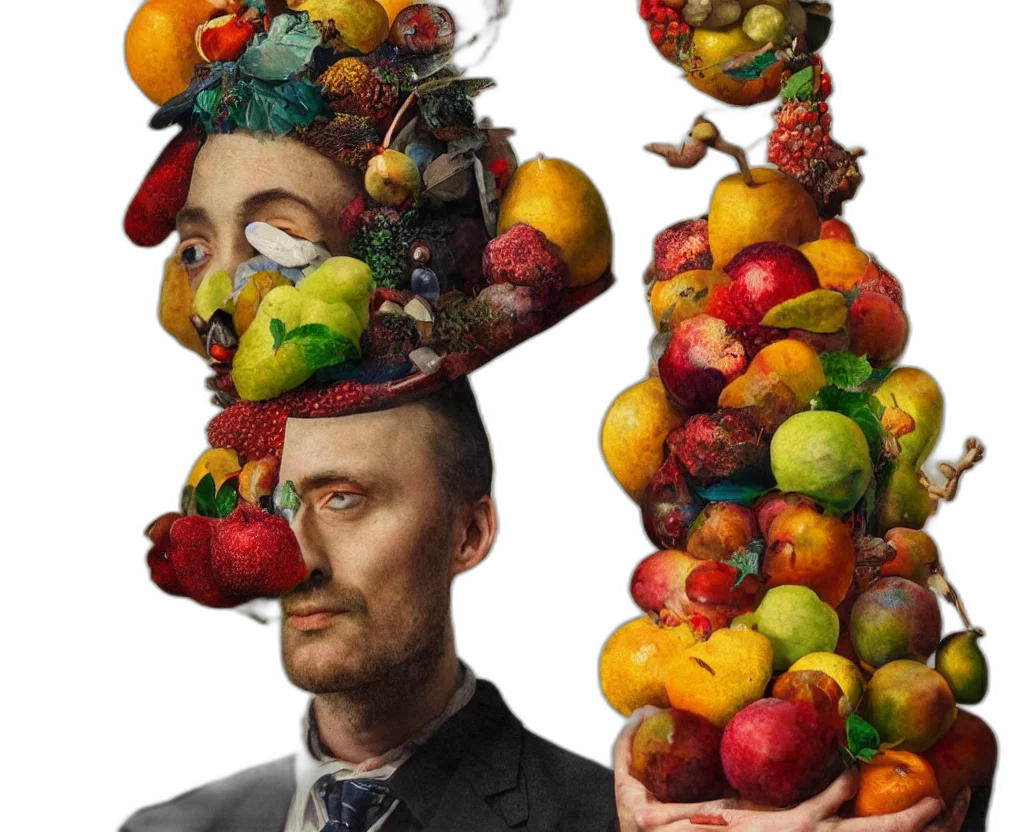 hat, crown, food, face transparent PNG cut-out