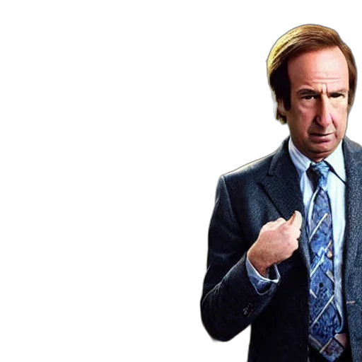 jacket, staff, face, hair, photorealistic, saul, goodman, rooster transparent PNG cut-out