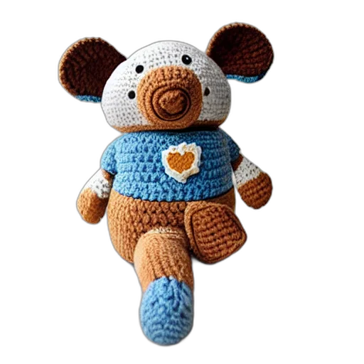 cute, crocheted, plush, toy transparent PNG cut-out