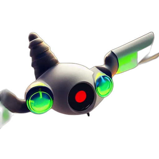 weapon, staff, robot, 3d render transparent PNG cut-out