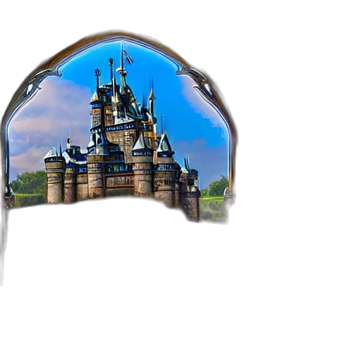 crown, hat, mask, building, 3d render, concept art, photorealistic, fantasy art transparent PNG cut-out