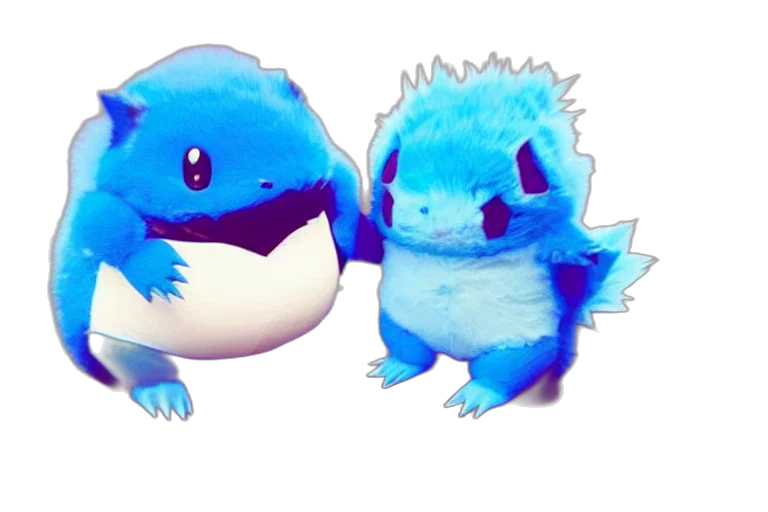 creature, concept art, 3d render, pixel art, fantasy art, blue, real, life transparent PNG cut-out
