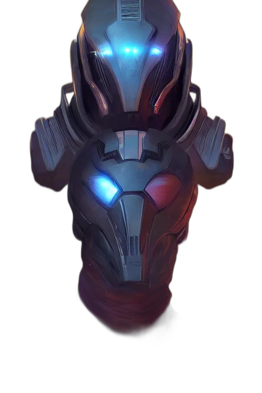 mask, robot, face, creature transparent PNG cut-out