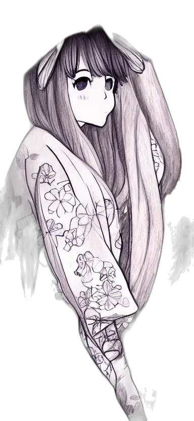 dress, flower, face, crown transparent PNG cut-out