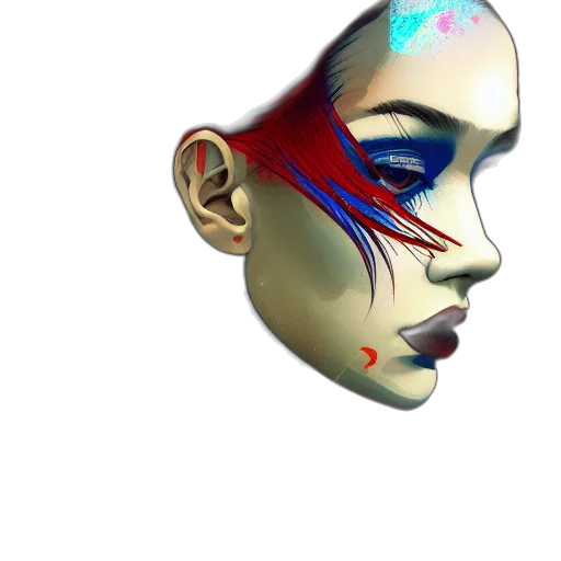 face, mask, crown, cyberpunk transparent PNG cut-out