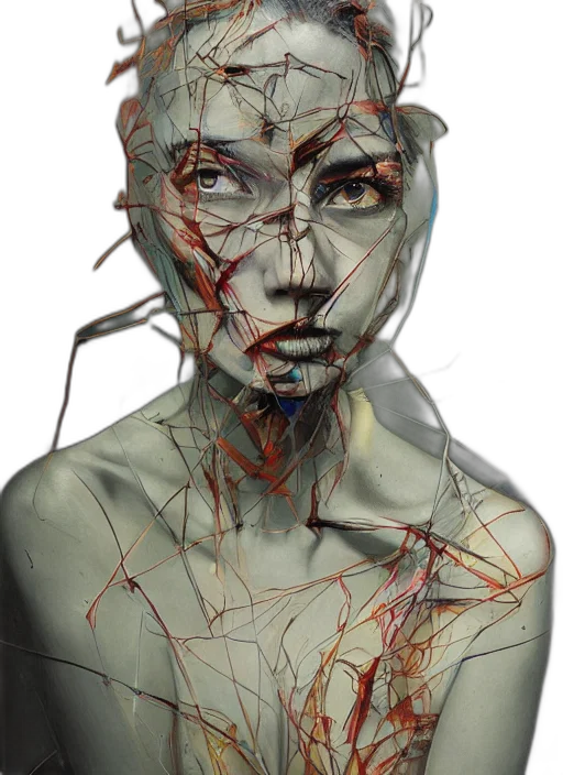 mask, face, robot, photorealistic, concept art, cyberpunk, 3d render, transparent transparent PNG cut-out