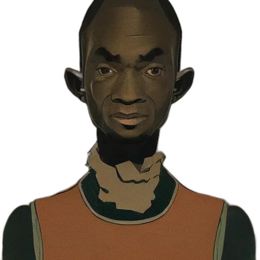 face, mask, staff, robot, concept art, 3d render, cartoon, fantasy art transparent PNG cut-out