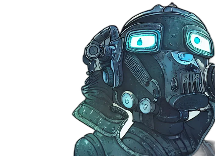 mask, robot, face, jacket transparent PNG cut-out