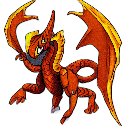 dragon, staff, creature, animal transparent PNG cut-out