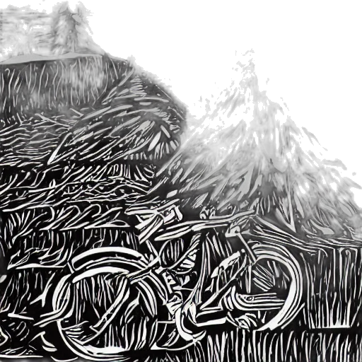 hair, car, pencil sketch, concept art, comic book art, photorealistic, forest, fog transparent PNG cut-out