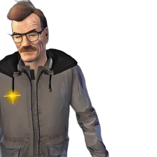 jacket, staff, face, concept art, 3d render, comic book art, cyberpunk, bryan transparent PNG cut-out