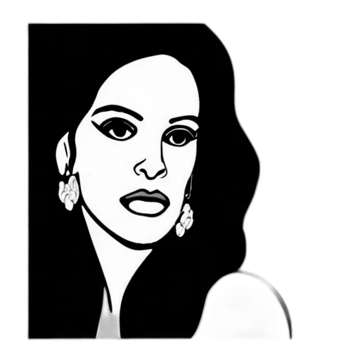 jewelry, face, cartoon, photorealistic transparent PNG cut-out