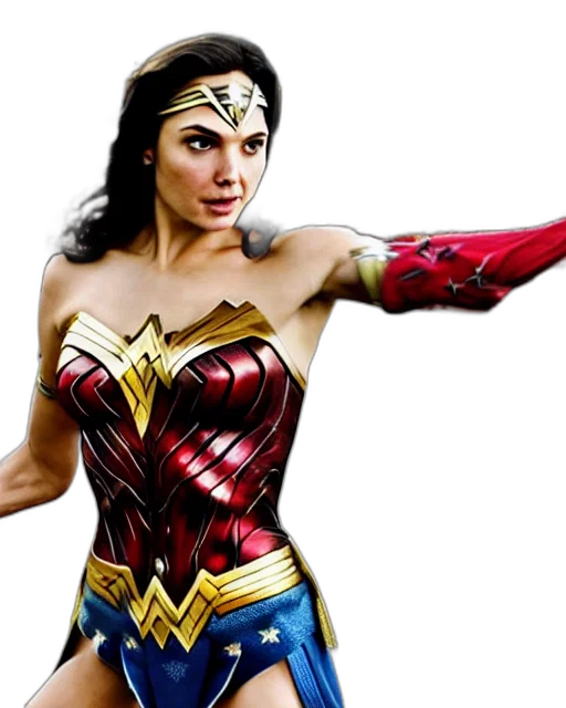 comic book art, concept art, gal, gadot transparent PNG cut-out
