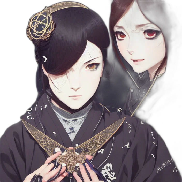 staff, mask, jewelry, crown, fantasy art, concept art, anime, photorealistic transparent PNG cut-out