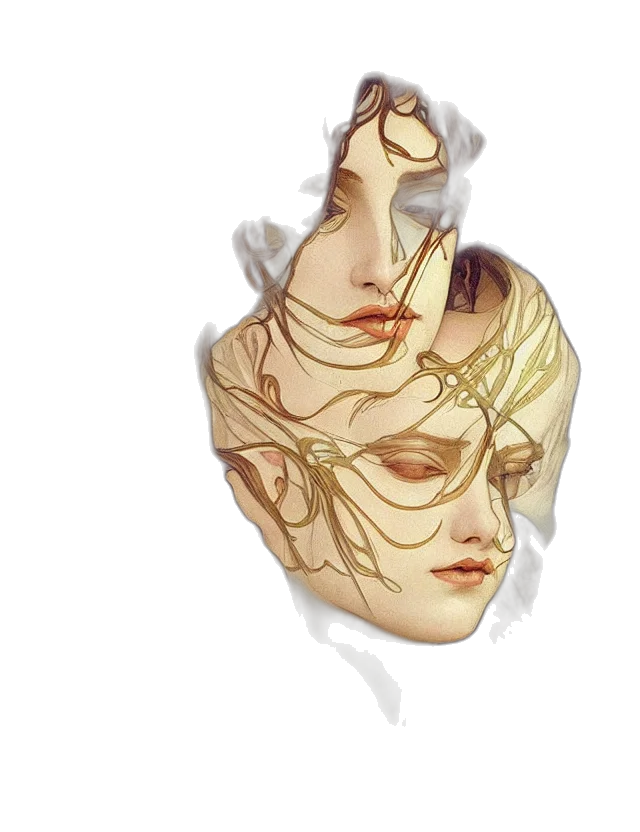 mask, face, crown, jewelry transparent PNG cut-out