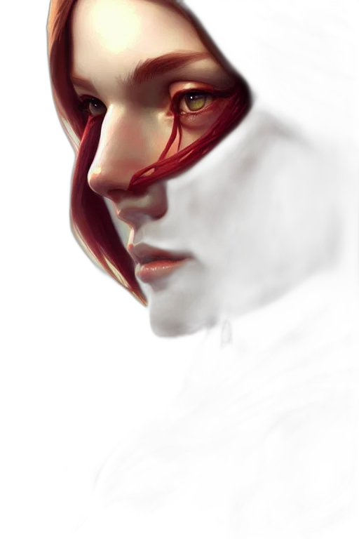 face, mask, robot, creature, photorealistic, fantasy art, concept art, 3d render transparent PNG cut-out