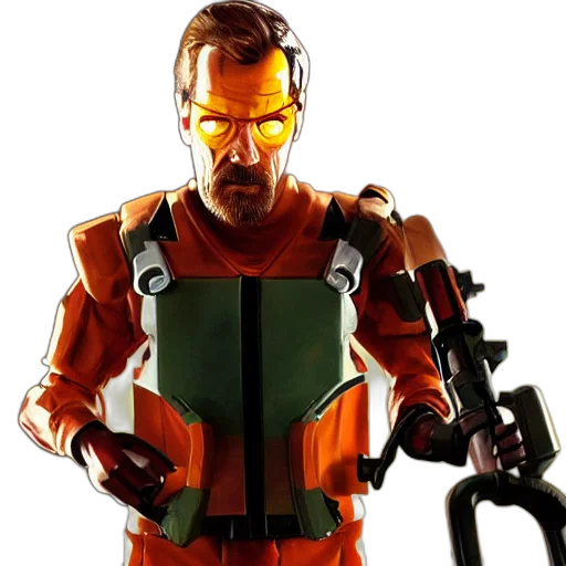 robot, concept art, comic book art, 3d render, cyberpunk, bryan, cranston, gordon transparent PNG cut-out