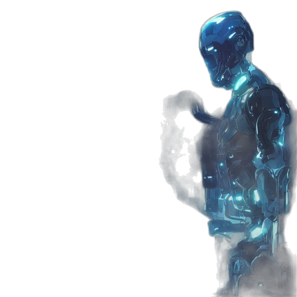 robot, jacket, creature, face transparent PNG cut-out