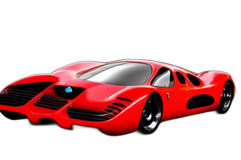 car, animal, weapon, 3d render, photorealistic, concept art, fantasy art, red transparent PNG cut-out