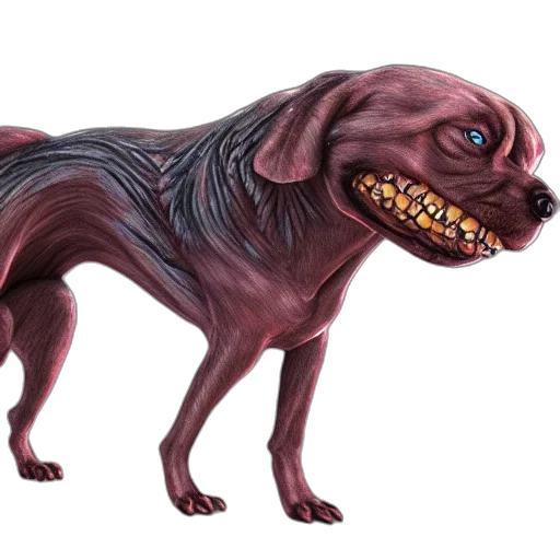creature, animal, concept art, 3d render, photorealistic, watercolor, worm, dog transparent PNG cut-out