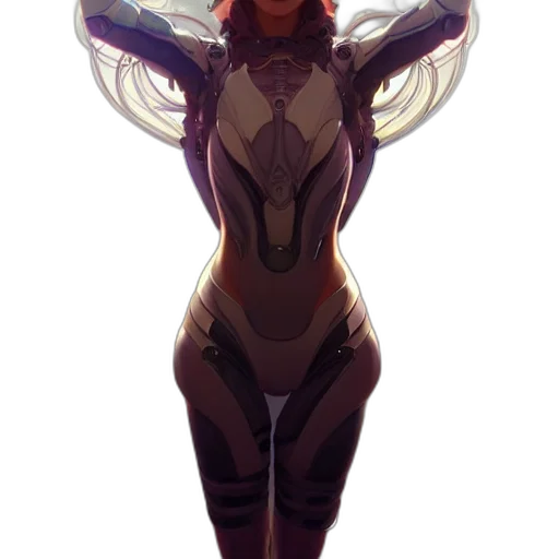 robot, dress, mask, weapon, concept art, comic book art, anime, cyberpunk transparent PNG cut-out