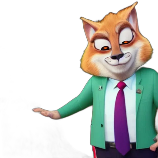 staff, animal, jacket, 3d render transparent PNG cut-out
