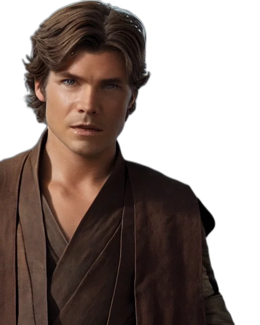 staff, jacket, face, weapon transparent PNG cut-out