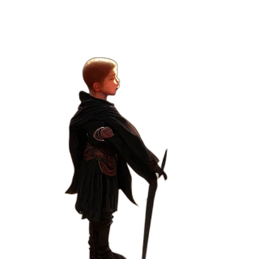staff, sword, weapon, jacket, concept art, fantasy art, 3d render, pixel art transparent PNG cut-out