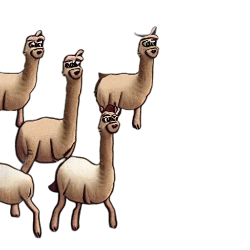 animal, concept art, llamas, style, king, hill, mike, judge transparent PNG cut-out