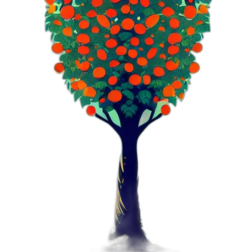tree, crown, flower, staff transparent PNG cut-out