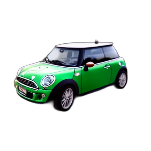 car, animal, 3d render, photorealistic, green, photo, miniature, mini transparent PNG cut-out