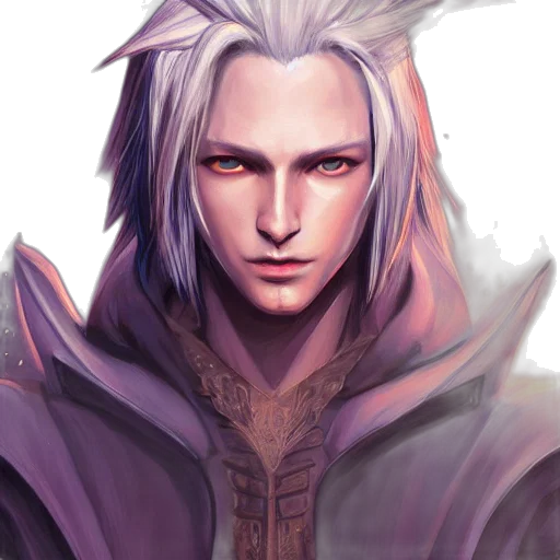 face, dragon, staff, fantasy art transparent PNG cut-out
