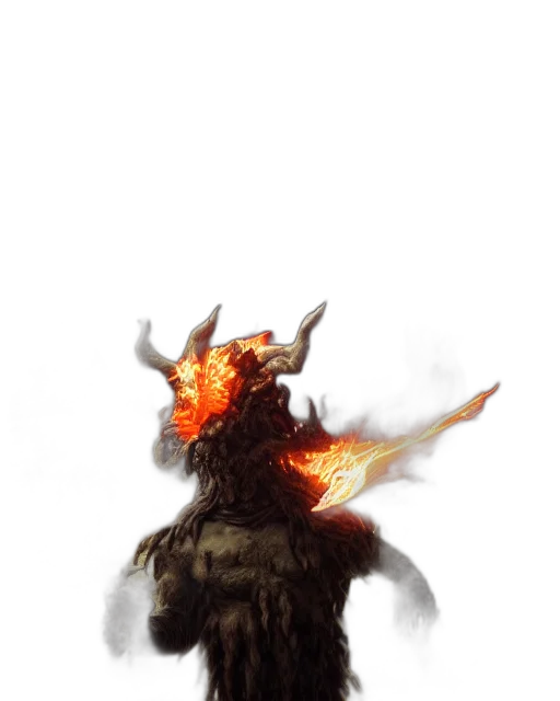 dragon, mask, creature, staff transparent PNG cut-out