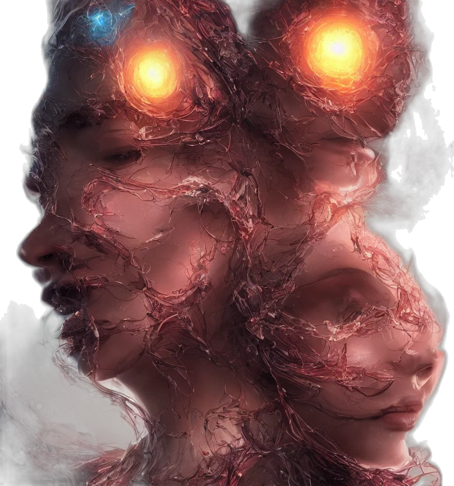 face, mask, robot, creature transparent PNG cut-out