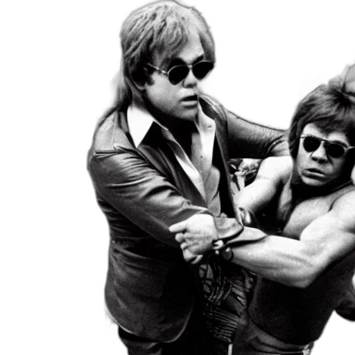 elton, john, fighting, street transparent PNG cut-out