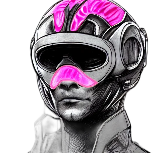 mask, face, robot, cyberpunk transparent PNG cut-out