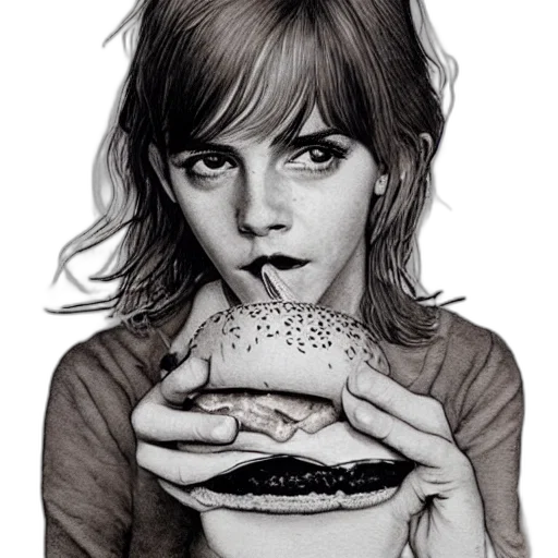 food, face, dress, photorealistic, comic book art, pencil sketch, concept art, emma transparent PNG cut-out