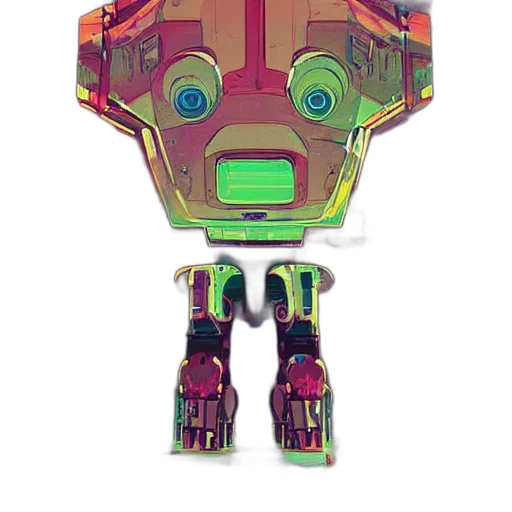 robot, mask, creature, face, 3d render, concept art, pixel art, cyberpunk transparent PNG cut-out