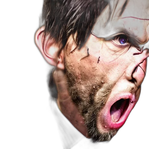 face, mask, photorealistic, concept art transparent PNG cut-out