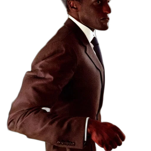 jacket, staff, hat, face transparent PNG cut-out