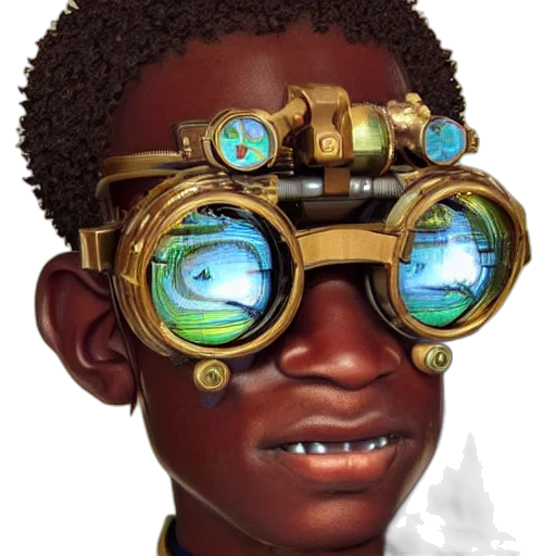 face, robot, mask, weapon, concept art, cyberpunk, 3d render, photorealistic transparent PNG cut-out