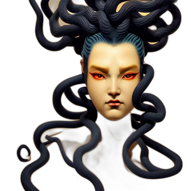 hair, creature, mask, face, concept art, fantasy art, pixel art, 3d render transparent PNG cut-out