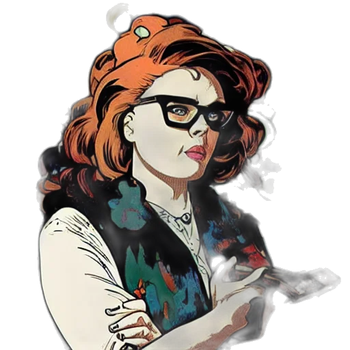 dress, staff, comic book art, cartoon transparent PNG cut-out