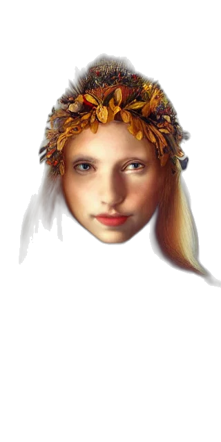 crown, face, jewelry, mask, photorealistic, fantasy art, oil painting, concept art transparent PNG cut-out